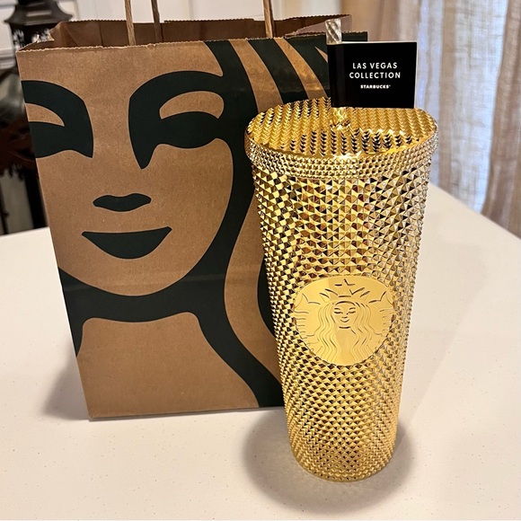 🌟🎰🌟 VENTI Las Vegas Starbucks cup. Gorgeous! Never used! 24oz Gold ṧ℘ᾰԻкʆ⑂! - Picture 2 of 15